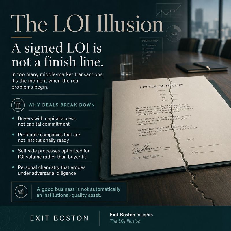 The LOI Illusion — Exit Boston Insights: A signed LOI is not a finish line